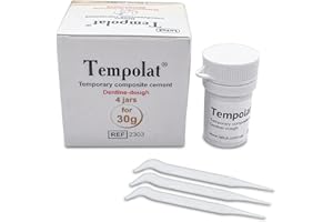 LATUS Tempolat Tooth Filling Repair Kit - Emergency First Aid Denture Repair Kit with 3 applicators - Temporary Tooth Filling Repair For Teeth, Crowns, Bridges, Caps - Dental Glue For Teeth