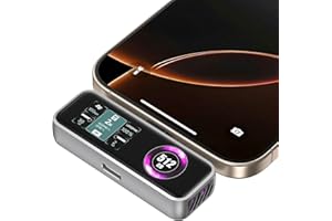 Unidad SSD portátil externa magnética ZIKE Z791C de 512 GB con ventilador integrado, grabación de video ProRes 4K a 120 fps, USB 3.2 Gen 2 de 990 MB/s, carga PD3.0 de 27 W, compatible con iPhone 16/15