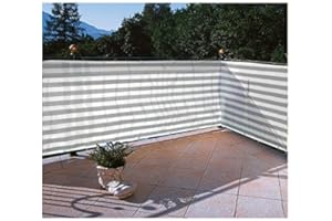 Floracord Balkonumrandung HDPE 0,90 x 5m, grau/weiß/mehrfarbig