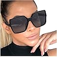 Ladies Sunglasses Oversized Rectangle Retro Square Sunglasses Eyewear for Women Fashion Ladies Eyewear for Photography Wandern Travelling Driving