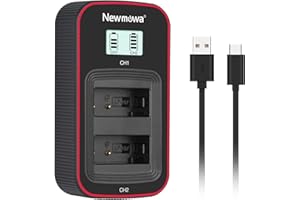 Newmowa Smart LCD Display Dual USB Charger for Canon LP-E17 Canon EOS M3 M5 M6 200D 250D 750D 760D 800D Rebel T6i T6s 8000D 9000D Kiss X8i Kiss X9 Rebel SL3