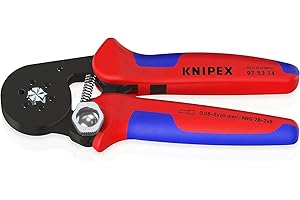 KNIPEX Selbsteinstellende Crimpzange für Aderendhülsen mit Seiteneinführungmit Mehrkomponenten-Hüllen 180 mm, 97 53 14