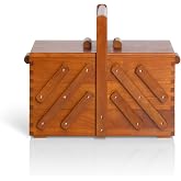Prym 612549 &ndash; Dark Wood Sewing Box, Size M, Brown