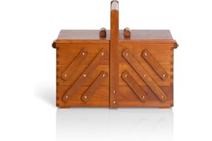 Prym 612549 - Costurero de Madera Oscura, tamaño M, Color marrón