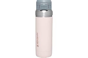 STANLEY Quick Flip Botella Agua Acero Inoxidable 1.06L - Cantimplora Mantiene Frío 18 Horas - Anti-Fugas - Water Bottle Sin BPA - Compatible con Portavasos - Apta Para Lavavajillas - Rose Quartz