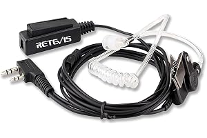 Retevis Walkie Talkie öronsnäcka, kompatibel med RT24 RT27 RT622 RT28, BF-888S UV-5R, Kenwood, HYT 2-vägsradio, stor storlek