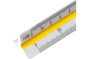 GENERIC 30cm Triangular Plastic Scale Ruler for Architects & Engineers - Grooves Design, 1:100 Scale, Professional Cutting Ruler