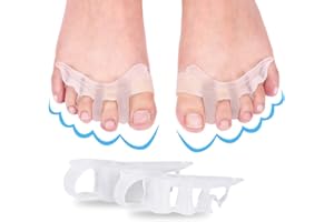 DOACT Séparateurs d'Orteils - Bestrice Correcteur d'Orteil en Gel Soins de Pieds Correcteurs les Oignons Soulagement Marteau Orteils Hallux Valgus pour Les Hommes et Femmes