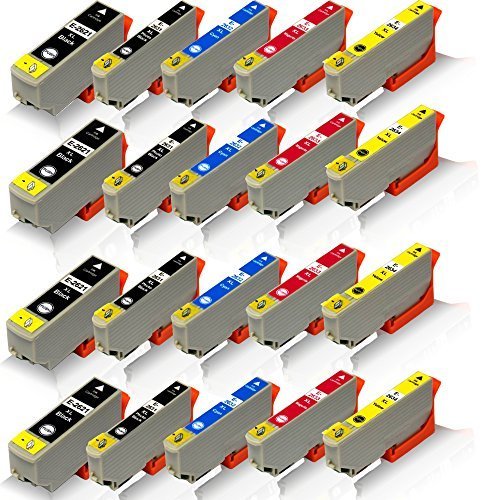 20x kompatible Tintenpatronen für Epson Expression Premium XP-620 XP-625 XP-700 XP-710 XP-720 XP-800 XP-810 XP-820 T-2621 T-2631 T-2632 T-2633 T-2634 Black Photoblack Cyan Magenta Yellow - Office Pro Serie