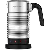 NESPRESSO Aeroccino 4 s&uuml;t k&ouml;p&uuml;rt&uuml;c&uuml;, elektrikli k&ouml;p&uuml;k hazırlayıcı, 120 ml kremsi s&uuml;t k&ouml;p&uuml;ğ&uuml; ve 240 ml sıcak s&uuml;t i&ccedil;in, bulaşık