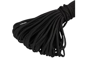 King of Trade Paracord 550 Fallschirmschnur Schnüre Nylonleine 4 mm stark, 5 m lang Farbe schwarz