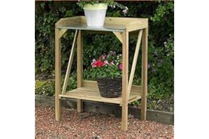 HOMEZONE Garden Mile® Wooden Garden Potting Bench Outdoor Plant Work Bench Station Greenhouse Flower Table Tool Storage Shelf Ideal Gardeners Gift