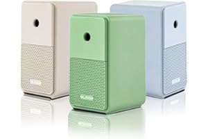 Sivelike Manual Pencil Sharpener,Auto-in Hand Crank Pencil Sharpener with Adjustable Point for Pencils and Colored Pencils,Desk Sharpener for Kids, Students, Classroom, Home and Office (Green)