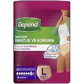 Depend Emici K&uuml;lot 9 'Lu B&uuml;y&uuml;k Boy Kadın - 3'L&uuml; Paket