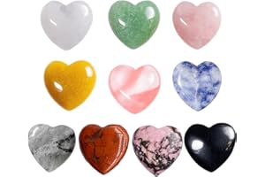 Herz Stein,Biluer 10 PCS 30mm Glückssteine Für Kinder Heilung Kristall Glückssteine Edelsteine Für Kinder Edelsteine Ausgraben Für Kinder Edelsteine für Liebhaber Kristalle Steine Kristall Heilstein