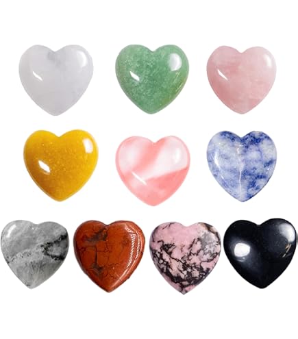 Pietre Di Quarzo Rosa A Forma Di Cuore - 10 Cristalli Naturali Per Guarigione, Reiki E Decorazione, Regalo Romantico - Foto 4