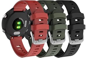 NotoCity Pasek wymienny do Garmin Forerunner 645 / 245, pasek 20 mm, zapasowy pasek, miękki silikon, do Vivoactive 3 Music Vívomove HR Forerunner 645 / 245 Music
