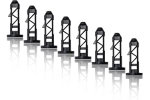 DHinkyoung 8Pcs Heavy-Duty Wheelie Bin Hinge Pins, 67mmx31mm Black Lid Fixings for 120L/240L Outdoor Trash Bins - Weatherproof & Flexible Replacement Hinges