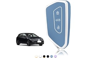 TOOMUME Cover Chiave, Guscio Chiave Adatto per Volkswagen VW Golf 8 MK8 per Cupra Born Formentor Seat Leon MK4 Ateca Tarraco Skoda Octavia Atlas, Custodia Chiavi Telecomando Copri Chiavi - Smart Key
