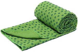 voidbiov Microfibra Toalla de Yoga Antideslizante para Hot Yoga con Malla Bolsa de Transporte(4 Colores), Secado Rápido Toalla Extra Larga(185 x 62 cm, 73" x 24")