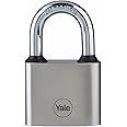 Yale Y112/40/132/1 Padlock for Main Gate 40mm Iron Disc Home Door Lock with 3 Retaining Keys | Hardened Steel Shackle Padlocks for Main Door | Lock and Keys Locks for Home (Silver Finish)