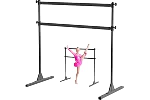BeneLabel Barre de Ballet Autoportante, Barres de Danse 10 Réglables en Hauteur avec Caoutchouc Antidérapants Enfants & Adultes pour l'entraînement à la Barre à Domicile, 120 x 71cm