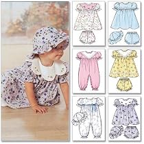 Patron De Couture Robe Bébé Fille - Robe Princesse + Bloomer & Headband - Tailles Naissance à 18 Mois