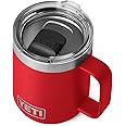 YETI Rambler Mug, Vacuum Insulated Stainless Steel Stackable Mug with Magslider Lid, Rescue Red, 10 oz (296 ml)