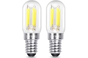 AKYNITE Lampadina Frigorifero LED E14 3W Luce Fredda 6000K, 300LM, AC 230V, E14 25W equivalente, T22 E14 Retro LED Piccola per Frigorifero Cappa Macchina da Cucire, non dimmerabile, set di 2