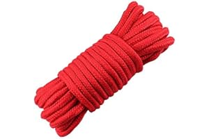 Wolike 10 Meters Long Ropes 7mm Thickness,Camping Rope,Garden, Boating, Pets,Climbing rope,Multi Purpose Utility Ropes (Red, 10)