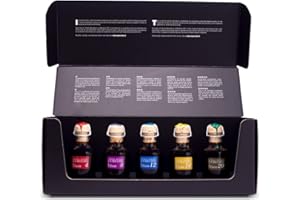 La Secchia - Coffret Dégustation de 5 Variétés de Vinaigre Balsamique de Modène IGP avec Différents Vieillissements, 5 Bouteilles de 50 ml, Fabriqué à la Main en Italie