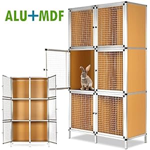 6 Boxen Hasenstall Kaninchenstall Kleintierstall Hasenkäfig Kaninchenkäfig Kleintierkäfig Stall