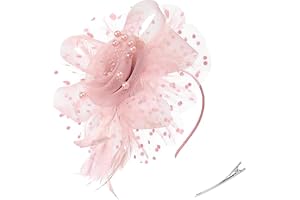 ZHITENG Fascinators hatt, bröllopshuvudbonader gäst organza vintage fjädrar fascinator för bröllop elegant nät blomma huvudbo