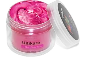 Cera Gris del color del pelo, Ultikare cera de color para el pelo Temporal Cera natural desechable para teñir el cabello en color Cosplay, partido (Rosa)