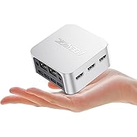 ACEMAGICIAN Mini PC Dual LAN, Intel Alder Lake-N95 (fino a 3,4 GHz), 12GB LPDDR5 256GB SSD Micro Desktop Computer, Triplo Dis