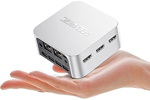 ACEMAGICIAN Mini PC W11,Ιntel Alder Lake-N95(fino a 3,4 GHz),12GB LPDDR5 256GB SSD Mini Desktop Computer, Doppia Gigabit Ethernet/Triplo Display HDMI/Bluetooth 4.2