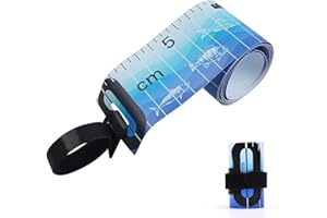 TMRBBESTY Poisson Règle,Règle de Mesure pour Poissons,Mètre Ruban pour Mesurer le Poisson,Mètre Ruban pour la Pêche.Outil de mesure de pêche en PVC pour la pêche en plein air,5x90cm