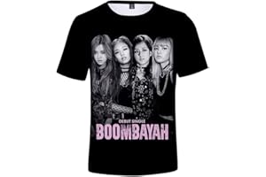 ENJOYYOURLIFE T-Shirt Unisexe Jisoo Lisa Rose Jennie Shirt Imprimé Manches Courtes Lover T-Shirt Tees Chemisier Col Rond Tee Shirt Tops