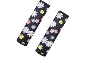 GVSAVY 2PCS Seat Belt Shoulder Protector, Daisy Protection Pad, Car Safety Pad, Camera Cover, Car Accessories, Suitable for Children, Adults