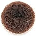 iLuLu Beauty 1 Piece Hair Styling Mesh Chignon Bun Shapers Brown Color Medium Size (7-8cm Diameter)