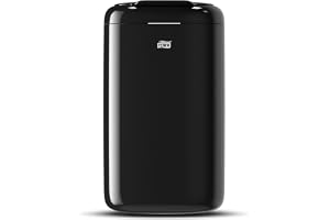 Tork Papperskorg Mini 5 liter svart B3, 564008 | Kompakt sanitär soptunna med självstängande lock badrum eller skåp 33,8 x 19