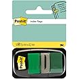Post-it Index Flags, Medium, Green, 1 Dispenser 25.4 mm x 43.2 mm, 50 Flags - To Mark, Highlight or Color Code Important Information