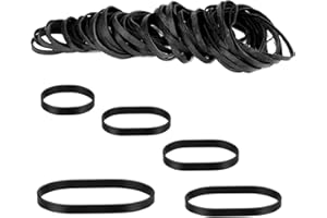 GYXCELC 100 Stück Gummibänder Stark Gummiband Schwarz Breit ，5 Größen von Taktischen Gummibändern, Wiederverwendbare Haushalts Gummiringefür Haus, Schule, Büro und Industrie（2,5/4/5,5/6,5/8CM）