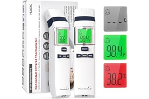 HUBDIC Medical Grade Clinical Digital Infrared Thermometer for Adults and Kids, Baby Thermometer with Fever Alarm Fast and Accurate,Ideal for Whole Family (FS-700+Thermohygrometer)