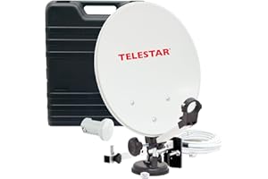 Telestar Camping 35 - Parabólica (diámetro 13.7", LNB, 0.1 dB), color blanco