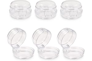 THATYRO 6 Pack Gas Stove Switch Protection Cover Clear Universal Gas Oven Knob Safety Covers with Matching Double-Sided Tape Stove Knob Locks for Gas Burners (Transparent)