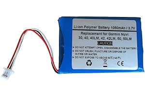 STARNOVO 3.7V 1050mAh Replace GPS Navigator Battery for Garmin Nuvi 30, 40, 40LM, 50, 50LM, Nuvi 52 52LM, Nuvi 65, 65LM, Nuvi 1390, 1390T, 1390LMT