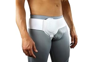 CJQRL Ceinture Pour Hernie Inguinale, Ceinture Physiomat, Ceinture Hernie Inguinale Homme, Pour Hernie Ombilicale, hommes et femmes, supportant la douleur de l'aine, ajustable(Blanc)