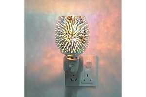 KOMINZZ Plug in Wax Melt Burners Electric Wax Burner Glass Electric Oil Burner Fragrance Candle Wax Warmer Melter Night Light Aroma Lamp for Home Office Bedroom Living Room Gifts & Decor