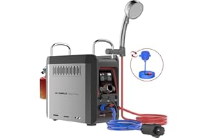 CAMPLUX Nano Gas Water Heater Mobile, 3 Litre Gas Hot Shower with Water Pump & Handle, for Camping, Outdoor, Vanlife, Nano 3 Max